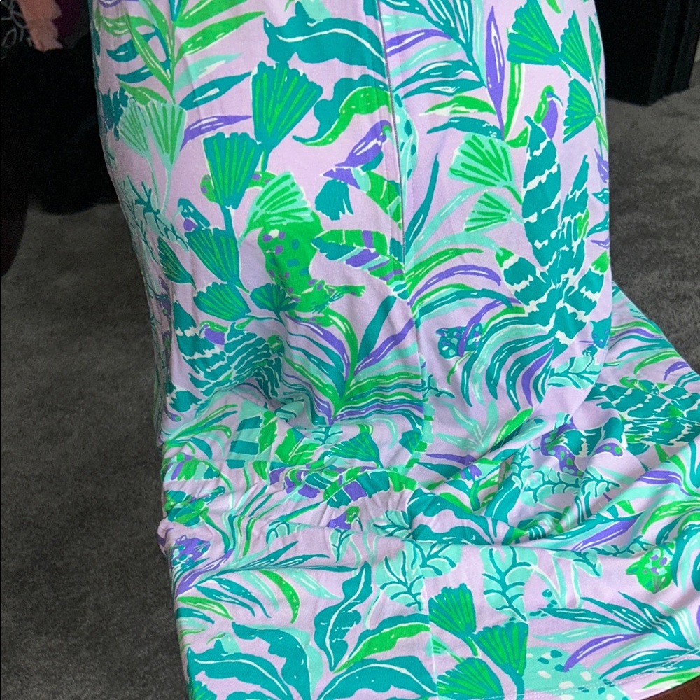Lilly Pulitzer Green & Lavender Trop V‑Neck Spag Strap Dress S- 14 
Send Offer - Picture 8 of 8